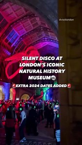 23K views · 455 reactions | Boogie after hours at the Natural History Museum, London’s iconic silent disco The museum have now added extra dates to their sold out party so you can make waves on the dance floor. The newly released dates are 28th June 26th July 30th August Will you be disco-dancing amongst the dinosaurs this summer? 練 #LetsDoLondon #VisitLondon | Visit London | Facebook