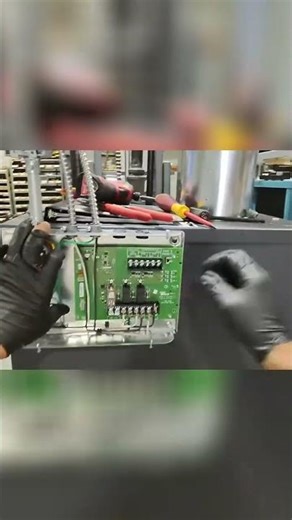 Furnace Repair: Replacing Circuit Board with Black Gloves! #shorts