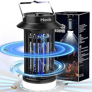 Bug Zapper for Indoor Outdoor, Rechargeable Mosquito Zapper with LED Light, Portable Electric Fly Traps, Mosquito Killer, Insect Pest Control for Home, Backyard, Patio, Camping, Fishing