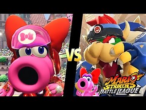 Mario Strikers Battle League Team Birdo vs Team Bowser at Royal Castle