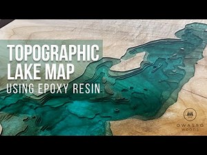 Topographic Lake Map Filled with Epoxy | MAS Epoxies & Owasso Woods