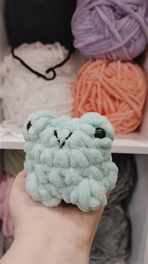 Jumbo sitting frog! #crochet #crochetideas #crochetamigurumi #handmade #crochetinspiration #fyp