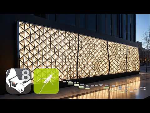 Parametric Design Tutorial Triangulated Ceiling Design Using Grasshopper for Rhino 8 3D