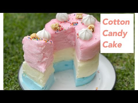 Rainbow Cotton Candy Cake | Fairy Floss Cake #cottoncandy #fairyfloss #cake
