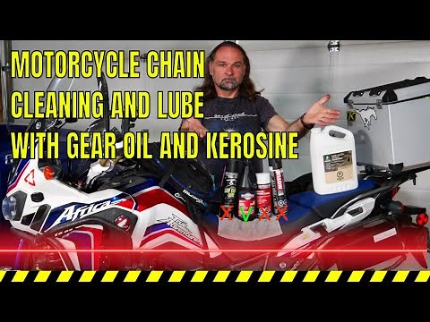 HOW TO CLEAN AND LUBE MOTORCYCLE CHAIN WITH GEAR OIL