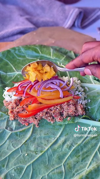 I am not a raw vegan, but I love eating raw vegan food. Do you agree? This Stuffed Raw Caribbean Wrap is one of the first things I made that left me full and didn’t leave me feeling like I was missing out on something. When time allows, I eat 2 -3 days a month and always feel like I have had a nice body reset. Many of you tried this recipe with me during my Mindful Reset, but now I have added it to my new cookbook, It’s About Plantz & Mushrooms Collections 2, and to the Turnip Vegan Recipe Club.