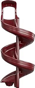 Beuta Playground Slide for Kids - Big Spiral Outdoor Slide Attachment for Treehouse or Deck - Plastic Playset Slide for Playground or Backyard with Open Twisty Design - Exit Right - 9 ft - Maroon
