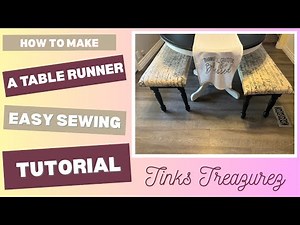 How To Make A Table Runner Tutorial From A Table Cloth