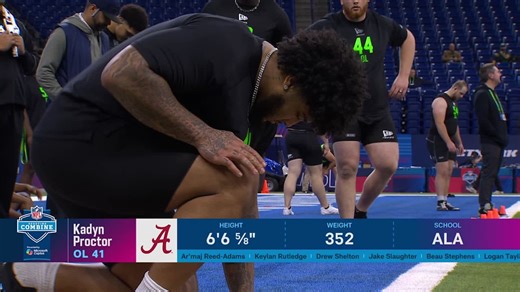 Kadyn Proctor's 2026 NFL Scouting Combine Workout