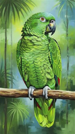Easy Parrot Acrylic Painting | Beautiful Bird Art | Simple Painting Shorts #DreamScreenAI #shorts