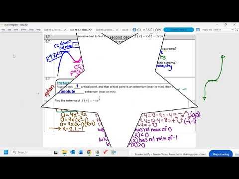 Calculus AB 5.7 Notes: Second Derivative Test