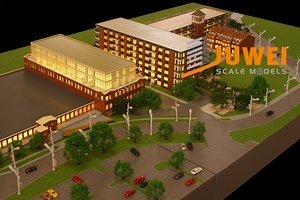[Hot Item] Plastic Scale Architecture Model with Lighting Effect for Building Design (JW-148)
