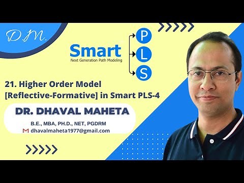 21. Higher Order Model [Reflective-Formative] in SmartPLS-4 || Dr. Dhaval Maheta