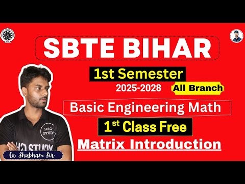 bihar polytechnic 1st semester math|basic engineering math unit-1 introduction|H2O STUDY|SBTE BIHAR|