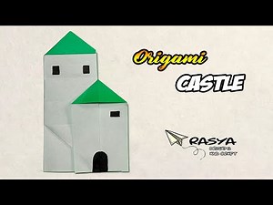 Easy Origami Castle - How to make Paper Castle - Cara membuat origami kastil