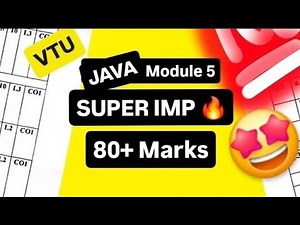 OOPS with JAVA MODULE 5 SUPER IMPORTANT💯🤩| BCS306A MODEL PAPER SOLUTIONS + PASSING PACKAGE #vtu #cse