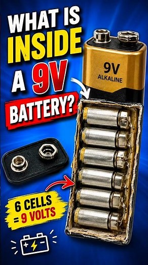 What Is Inside a 9V Battery? 🔋 | 9V Battery Teardown