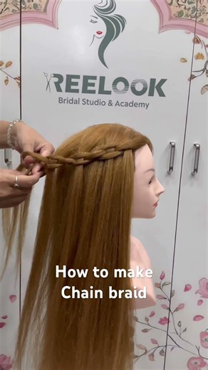 How to make chain braid #hairstyle #braidmaids #braids #beauty #viral #openhairstyle #braidstyles