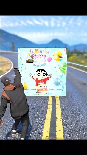 Shinchan🤣 Found Shinchan Birthday Special🎉 Container On Road😱 #gta5 #shorts #gta5telugu #shinchan