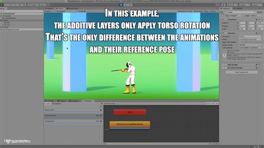 07 如何在 Unity 3D 中为角色制作动画——动画层解析