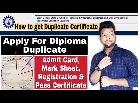 How to Get Diploma Duplicate Registration Certificate🖊 Mark sheet🖊Admit Card🖊Pass Certificate Faster