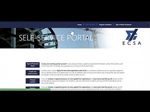 ECSA Online Submission Process