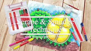 6.4K views · 225 reactions | Watercolor Soft Pastels Tutorial: Scrape & Smudge Technique Coloring can develop children's imagination! Watch this video and learn how to draw Durian, the king of fruits using the new Watercolor Soft Pastels! | Faber-Castell | Facebook