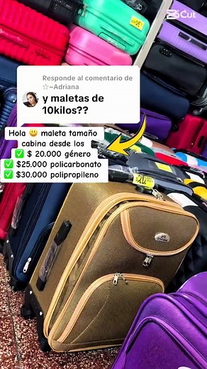 Maletas tamaño cabina desde $20.000 disponibles