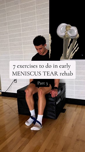 If you’ve recently torn your meniscus, here are 7 exercises you can do in early rehab to help speed up the recovery process! #meniscustear #meniscusrehab #meniscusrecovery #physiotherapy #physicaltherapy #physio #fyp #foryoupage #viral #rehab #exercise #s | Casey Kelly