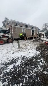 What's happening at Swan Bay today?! The crew is hard at work moving one of our cottages, and first up is the deck! Stay tuned for more updates as we make progress! #rvresort #buffalo #1000islands #swanbayresort | Swan Bay Resort - 1000 Islands Premier RV Park & Marina