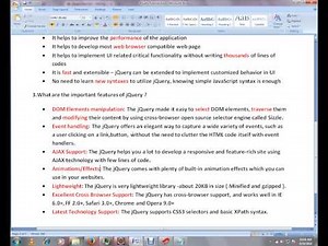 WHAT ARE THE IMPORTANT FEATURES OF JQUERY