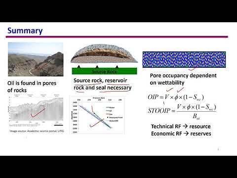 8. Gas formation volume factor and summary