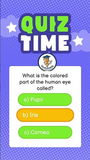 What is the Colored Part of Your Eye Called? 👁️🎨 Quiz Time! #shorts