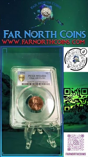 1992 Penny Close AM FS-901 MS64RD $10,000!!!! Only 1 graded higher