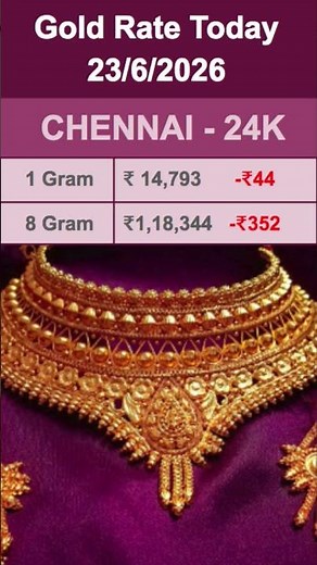 Gold Rate 23 June 2026 #gold #wedding #goldrate #goldprice