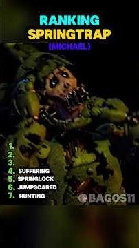 RANKING SPRINGTRAP (MICHAEL VERSION) #fnaf #horror #shorts