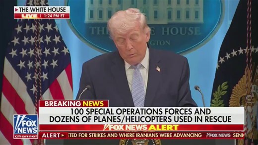 Trump on Iran rescue operation: They're waiting out on this farm without a runway. Wet. Crummy soil. Sand. Mostly sand, wet sand. And it eats planes alive, and we're waiting. And we're saying, I hope that one can land and take off. And they came in like magic, boom, boom, boom, boom, one after another.They came in one after another, but not at the same time. They don't want to come at the same time. They had to come right after each other. They didn't have any room. There was barely any room to 