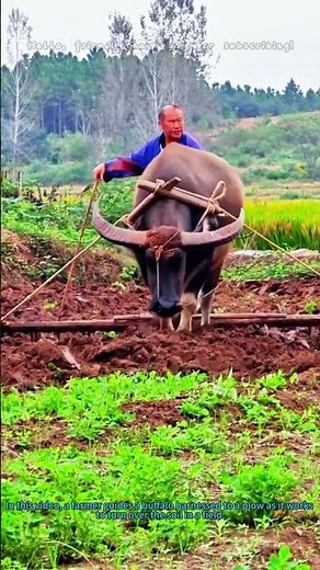 Traditional Buffalo Farming Plowing the Field