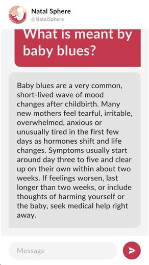 What is meant by baby blues?