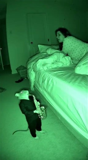 Night Vision: Saxophone Mouse at 3AM 😳🐭🎷