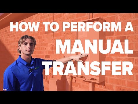 Automatic Transfer Switch: Performing Manual Transfer