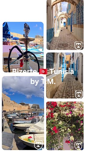 ◇■ Bizerte 🌊⛵️🇹🇳🕌🌿 Tunisia ■◇ Liebe Freunde, heute geht die imaginäre Reise nach Bizerte... Die Altstadt von Bizerte, im Norden Tunesiens gelegen, verzaubert mit ihrem traditionellen Charme und orientalischen Flair. Enge, verwinkelte Gassen, weißgetünchte Häuser mit blauen Fensterläden und kleine Moscheen prägen das historische Stadtbild. Direkt angrenzend liegt der alte Hafen, der zu den ältesten im Mittelmeerraum zählt. Fischerboote schaukeln sanft im Wasser, während Cafés und Restaurants