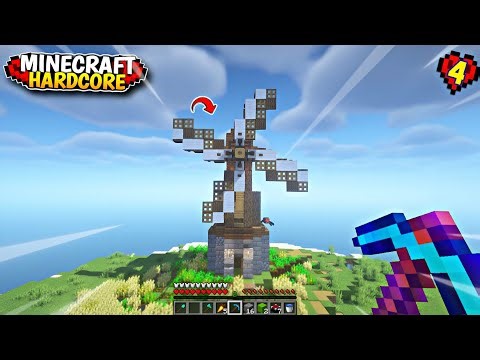 I Built This INSANE Windmill in Minecraft Hardcore! | Pojav & Mojo Launcher ep 4