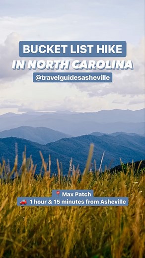 Travel Guides Asheville | North Carolina on Instagram: "𝐁𝐮𝐜𝐤𝐞𝐭 𝐋𝐢𝐬𝐭 𝐇𝐢𝐤𝐞 𝐢𝐧 𝐍𝐨𝐫𝐭𝐡 𝐂𝐚𝐫𝐨𝐥𝐢𝐧𝐚 🥾 📍Max Patch located in Hot Springs, North Carolina 🚗 1 hour & 15 minutes from downtown Asheville 🥾 0.3 miles to the summit (less than 20 minutes!), you can complete the 1.5 mile loop back to the parking lot or head back the way you came for an easy 0.6 mile hike round trip 🥵 EASY trail! 🦟 Bring bug spray, there are SO many bugs (and they bite!) 🚨 Warning about the drive