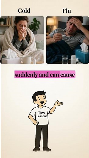 Difference between Cold and Flu. #educationalvideos #facts #health #healthylifestyle #Life