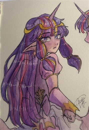 Twilight Sparkle Humanized Art in Unique Style