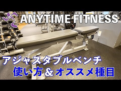 エニタイムフィットネスにあるアジャスタブルベンチの使い方！角度別におすすめ種目も紹介【フリーウェイト】