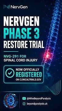 NervGen Phase 3 trial Registration LIVE: NVG291 for Spinal Cord Injury #spinalcordinjury #nervgen