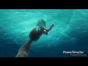 Ice age: the meltdown: scrat underwater under ice scenes slow motion edit