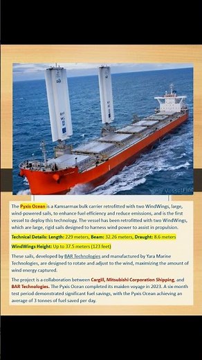 Pyxis Ocean - Worlds first vessel fitted with WindWings